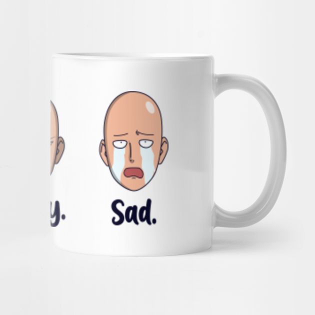 One Punch Man Saitama Moods Emojis One Punch Man Mug TeePublic